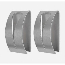 Set Of 2 Adhesive Towel Holders Wall Hook Bathroom Wall Hook For Bath Towels/dish Towels/aprons/trash Bag Kitchen Bathroom