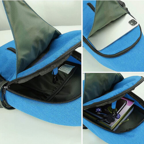 Sac à dos bandoulière bleu 1