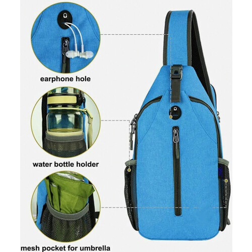 Sac à dos bandoulière bleu 2
