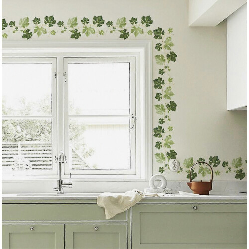 Green Plant Wall Sticker - Easy Apply For Tile Or Wall - For Bathroom 1