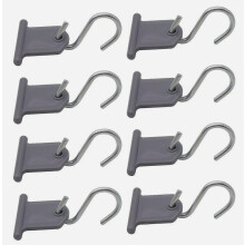 ganchos para toldo, accesorios para autocaravanas y caravanas, ganchos en forma de S fáciles de instalar, para interiores y exteriores (gris).