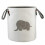 Large Sized Waterproof Cute Ramie Cotton Fabric Folding Laundry Hamper（Elephant）Home Bathroom 2