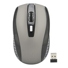 Mini draadloze muis 2,4 GHz met 3 instelbare DPI-niveaus, brede compatibiliteit, mini matte textuur, computeraccessoires, zilvergrijs
