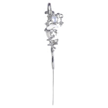 Ster- en maanvormige strass oormanchet oorwrap voor dames, elegante oorring voor niet-gepierde oorschelpen, diagonale oorsieraad, veel