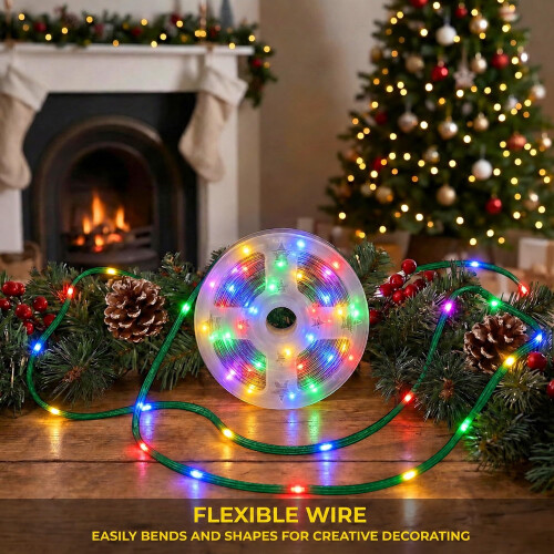(Multicolour, 50m/500LEDs) Christmas Strip Light LED String Mains Multimode 1