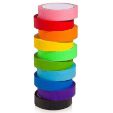 10 kleuren 20m gekleurde afplaktape regenboogkleuren gemakkelijk afscheurbaar huisdecoratie