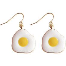 Niedliche Spiegelei-Ohrringe für Damen, exquisite pochierte Eier-Ohrhänger für Mädchen