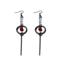 Moderne, lange, vertikale Ohrhänger mit Anhänger für Damen – personalisierter Ohrschmuck, minimalistisch und stilvoll, perfekt für Al