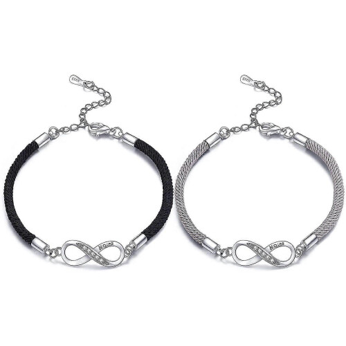 Bijpassende armbanden voor dames, verstelbare set van 2