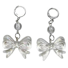 Pendientes colgantes sencillos con lazo de mariposa para mujer, joyería para piercing de oreja, aro pequeño, diseño llamativo, para us