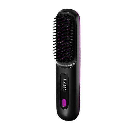 Dual-function straightener brush for styling & smoothing WU843