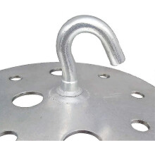 Hochleistungs-Deckenhaken mit runder 90-mm-Grundplatte für die Kronleuchtermontage, 2er-Pack