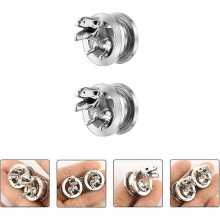 3D Dinosaur Pattern Ear Stretching Tunnels Gauges Ear Expanders For Women Teens 10mm 2Pcs Piercing Ear Jewelry Unique Printed Ear Stre