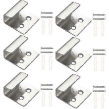Heavy Duty Stainless Steel Wall Hooks for Ceramic Tiles with Screws - 6 Pack for Secure Hanging
