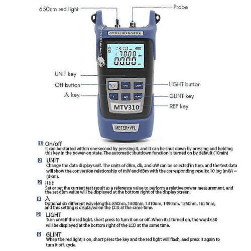Optical Fiber Power Meter with Light Source SC ST Connector Optical Test Equipment for Communicatio 1