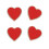4 spille da collo a forma di cuore per San Valentino (rosse) 3