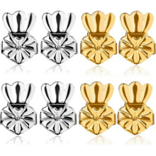 4 Pairs Earring Lifters Support Backs For Heavy Earrings Replacement Earring Backs Prevent Ear Lobes Sagging Ear Jewelry Accessory For