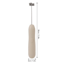 Espumador de leche Khaki recargable, batidor espumador de café para café, latte y chocolate caliente.