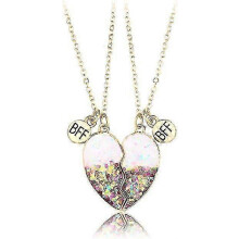 Set di collane con ciondolo dell'amicizia, collana per migliori amiche, per 2 ragazze, regalo di compleanno, in metallo