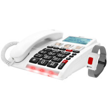 Geemarc Telefoon voor senioren Versterkte Grote Sleutels en SOS Armband CL9001