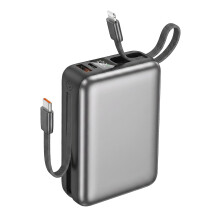 Akashi PowerBank 20000mAh 22.5W USB-C / USB-A mit USB-C / Lightning Kabel Trageschlaufe