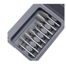 8pcs Carbide Burr Set 1/4 Inch Diameter Double Cut Grinding Polishing Carving Tool For Die Grinder