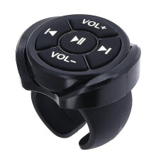 Bluetooth Media Remote Controller for Car Motorcycle Bike Steering Wheel - Music Playback Volume Control & Hands-Free Call