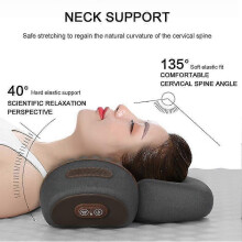 3 In 1 Ergonomic Neck Massage Pillow With Hot Compress Massage And Traction Function Electric Warm Neck Muscle Relax Cushion Adjustabl