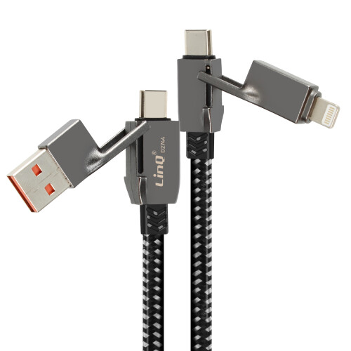 LinQ Câble 100W USB et USB-C vers USB-C et Lightning Synchronisation