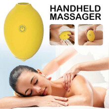 Little Lemon Shaped Rechargeable Handheld Massager With 12 Adjustable Intensity Modes Waterproof Quiet Portable Personal Body Muscle R