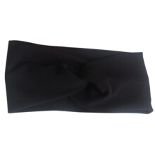 Gekruiste Haarband van Zijdeachtige Jersey Effen Cosy Zwart