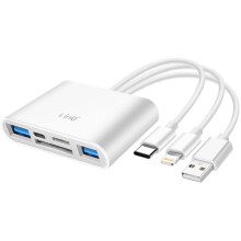 LinQ 3 in 1 Hub SD / USB / USB-C / Lightning Card Reader