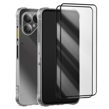 Avizar Beschermingspakket voor Fairphone 6 Siliconen Hoesje en 2 Gehard Glas