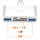 LinQ 3 in 1 Hub SD / USB / USB-C / Lightning Card Reader 3