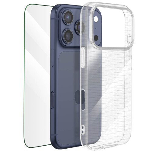 Mayaxess Pack de Proteção 2 em 1 Capa + Vidro Temperado para iPhone 17 Pro