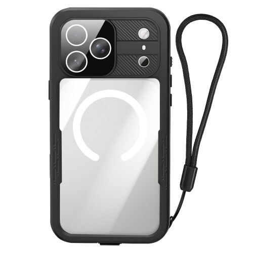 Shellbox MagSafe hoesje iPhone 17 Pro Max ShellBox Waterdicht IP68 Model met Polsband