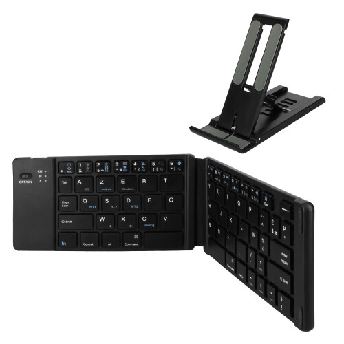 Avizar Mini tastiera AZERTY Bluetooth, Android, iOS e Windows, supporto incluso 1