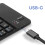 Avizar Mini tastiera AZERTY Bluetooth, Android, iOS e Windows, supporto incluso 6