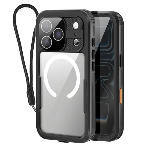 Shellbox MagSafe hoesje iPhone 17 Pro Max ShellBox Waterdicht IP68 Model met Polsband 1