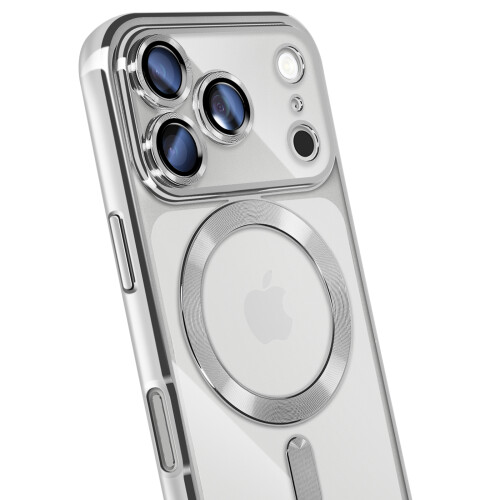 Avizar Capa para iPhone 17 Pro compatível com MagSafe com contorno cromado 2