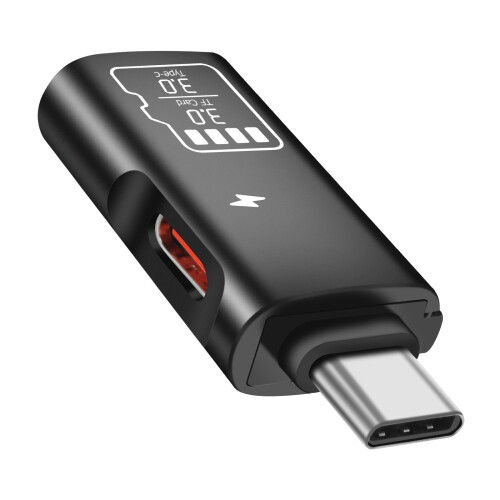 LinQ MicroSD Kartenleser USB-C 5Gbps mit USB-C Power 10W 1