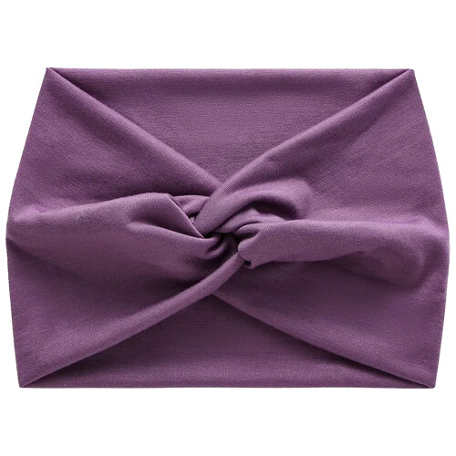 Banda Cruzada para el Cabello de Algodón Suave Unicolor Refinado Violeta 1