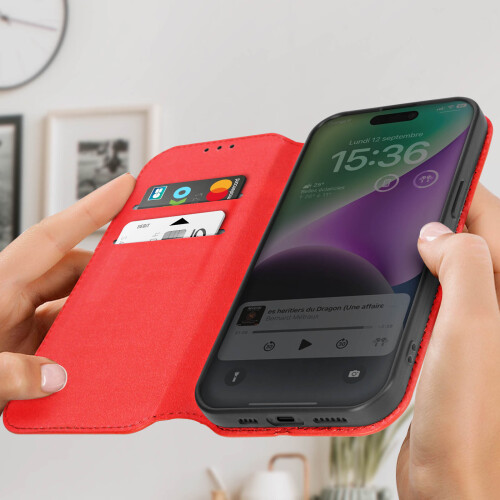 Avizar Kunstleder Cover Classic Edition für Apple iPhone 15 2