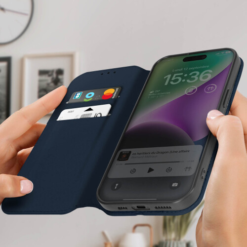 Avizar Kunstleder Cover Classic Edition für Apple iPhone 15 2