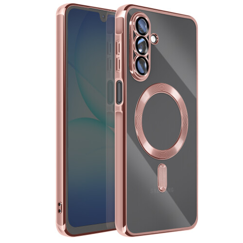 Avizar Capa para Galaxy A17 Compatível com MagSafe com Contorno Cromado 1
