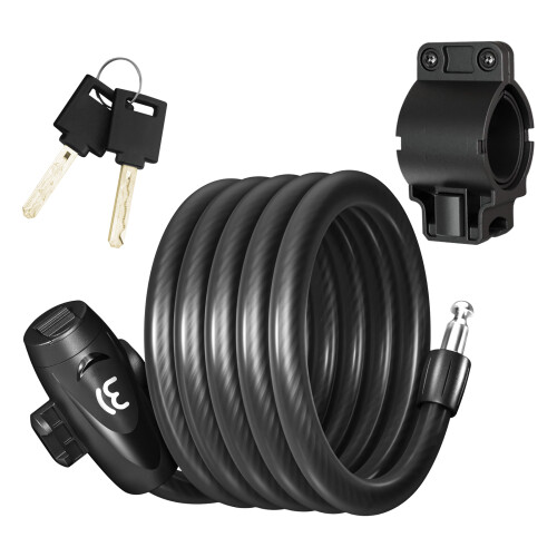 Avizar Cadeado de Chave para Bicicleta / Scooter com Cabo de Aço Torcido 120cm 1