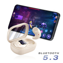 Avizar Auscultadores sem fios Bluetooth 5.3 estéreo com graves e redução de ruído ativa