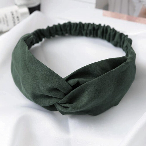 Banda Cruzada para Cabello de Terciopelo Rinde Verde 1