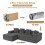 (Grau, links Chaiselongue) 261cm Modulares Ecksofa mit Ottomane Cord Schlafsofa L-Form  mit Schlaffunktion 9