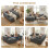 (Grau, links Chaiselongue) 261cm Modulares Ecksofa mit Ottomane Cord Schlafsofa L-Form  mit Schlaffunktion 6